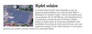 eco121: Les panneaux photovoltaïques de Nydel installés par Suneils
